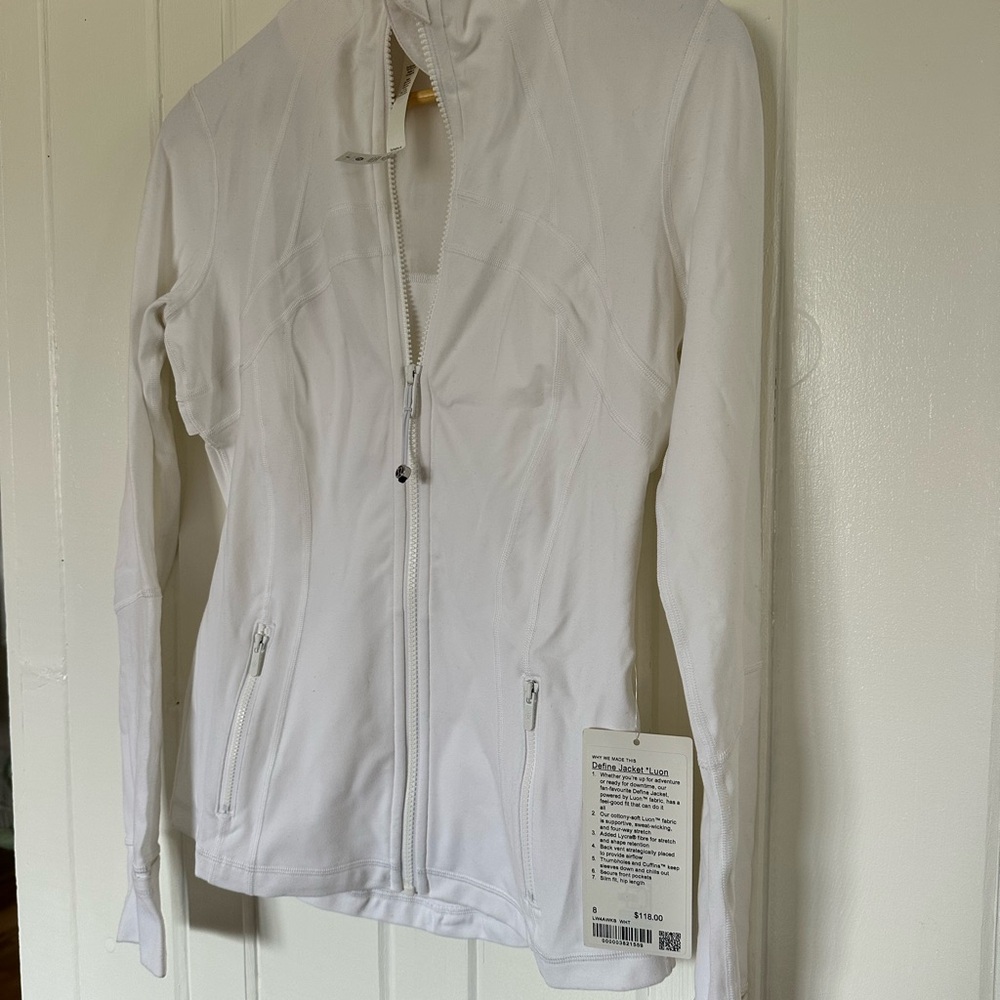 White Women's Zip-Up Jacket